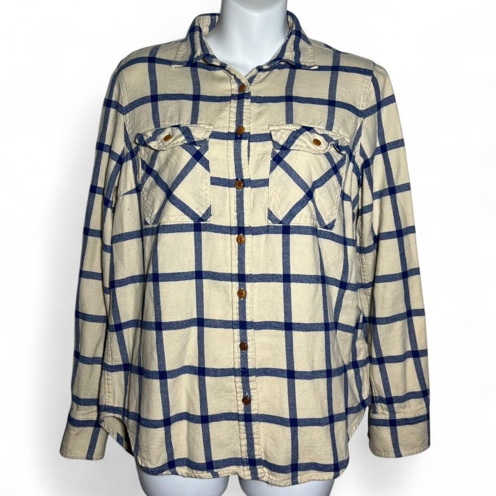 J. Crew Boyfriend Button Up Shirt in Rockport Plaid